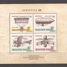 Ungaria 1967 - Expoziţia Internaţională AEROFILA 67(colita), MNH