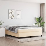 VidaXL Cadru de pat box spring, crem, 180x200 cm, textil