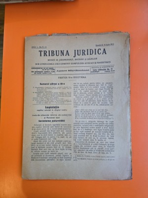 Tribuna Juridică nr. 9-14/15.06.1919 - foto