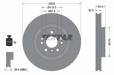 TEXTAR 92260405 PRO+ Disc frana