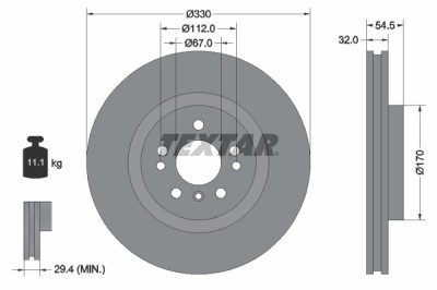TEXTAR 92260405 PRO+ Disc frana foto