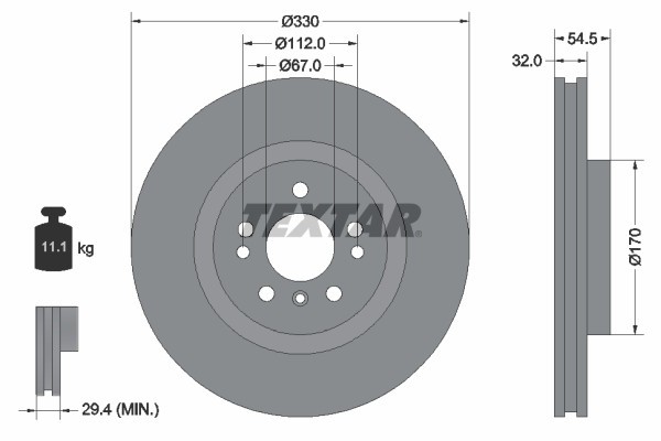 TEXTAR 92260405 PRO+ Disc frana
