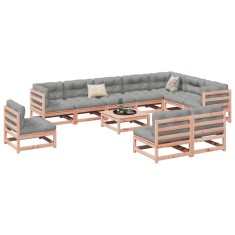 vidaXL Set canapele gradina, 11 piese, lemn masiv brad douglas foto