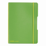 Caiet My.book Flex A5 40f Patratele Verde Deschis Transparent Cu Logo Negru, Herlitz