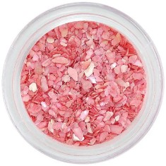 Scoici zdrobite pentru nail art &ndash; roz prăfuit