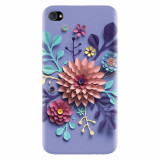 Husa silicon pentru Apple Iphone 4 / 4S, Flower Artwork