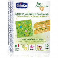 Chicco Natural Colored and Perfumed Stickers autocolante împotriva insectelor 3 y+ 12 buc