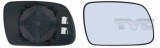 Sticla oglinda exterioara stanga TYC Peugeot 407 Sedan SW 202011, convexa si incalzita, geam retrovizor pentru inlocuire directa pe oglinda