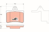 TRW GDB1450 COTEC set placute frana,frana disc