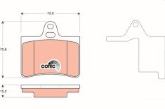 TRW GDB1450 COTEC set placute frana,frana disc