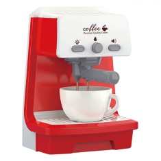 Cafetieră Jucărie, Sunet și Lumină, Cu Apă Adevărată, Roșu, 2 Baterii AA Incluse