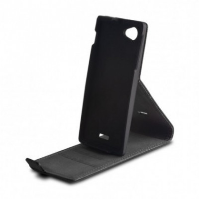 Husa piele Stand Samsung Galaxy Ace 3 S7270 Slim Flip Negru foto