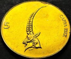 Moneda 5 TOLARI / TOLARJEV - SLOVENIA, anul 1997 * cod 2053 A