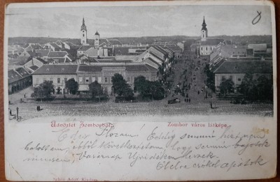 Carte postala, Zombor, oras in Voivodina, 1900 foto