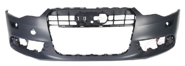 Bara fata Audi A6 (C7), 01.2011-06.2014, grunduita, cu gauri pentru senzori de parcare,cu gauri pentru spalatoare faruri, 4G0807065