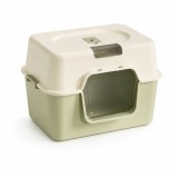Litieră Acoperită pentru Pisici cu Filtru și Lopățică, 51x35,5x35 cm, Verde