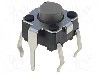 Microintrerupator, 6x6mm, OFF-(ON), SPST-NO, OMRON OCB - B3F-1122 foto