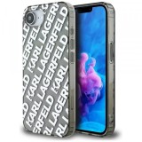 Husa pentru Apple iPhone 16e, Karl Lagerfeld, IML Luxury Silver Fullover Logo, Argintie