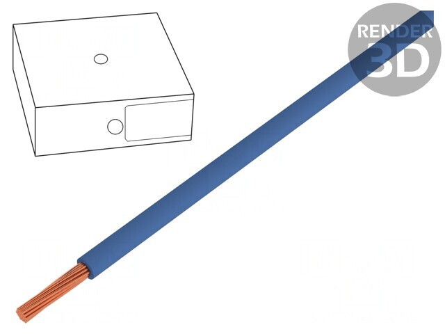 Cablu Electric Litat 10mm2 Albastru &Icirc;ntunecat 450/750V