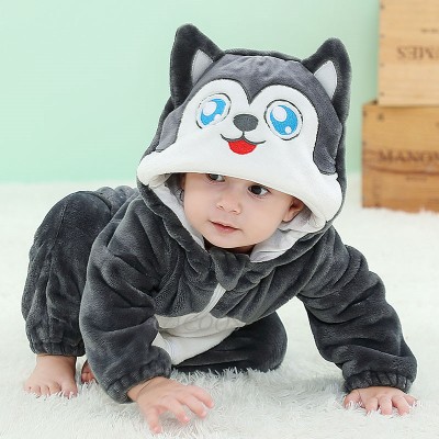CLD162-181 Pijama kigurumi pentru bebelusi tip salopeta din material moale si pufos foto