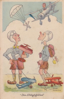 CARTE POSTALA UMOR AVIATOR 2 ~ caricatura ~ foto