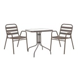 Cumpara ieftin Masa dining Watson-Sussie, Pako World, Maro-Sticla, 70x70x70 cm