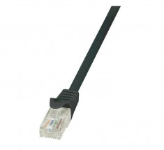 Cablu U/UTP Logilink EconLine Patchcord Cat 6A 10GE Home 3 m Negru foto