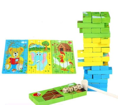 Joc 3 in 1 Jenga, Domino si Puzzle, 7Toys foto