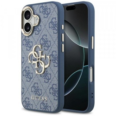 Husa pentru Apple iPhone 17, Guess, Big 4G Logo Classic, Albastra Aurie foto