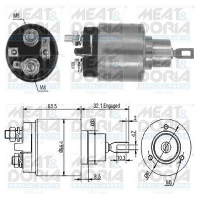MEAT &amp;amp; DORIA 46002 Solenoid, electromotor foto