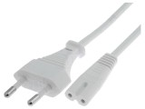 Cablu Alimentare 2x0,75mm2 3m Cu Mufă CEE 7/16 și Conector IEC C7
