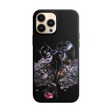 Husa compatibila cu Apple iPhone 12 model Catwoman, Silicon, TPU, Viceversa, Transparent, Carcasa