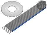 Cablu bandă 1,27mm litat Cu neecranat PVC gri 30m