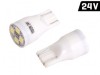 Set 2 Becuri LED T10 24V Auto, Lumina Alba Rece 6000K, 2 buc