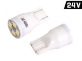 Set 2 Becuri LED T10 24V Auto, Lumina Alba Rece 6000K, 2 buc