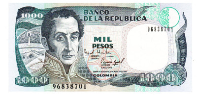 Columbia 1 000 1000 Pesos 02.08.1995 P-438 aUNC foto