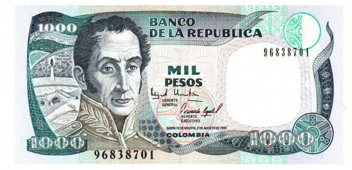 Columbia 1 000 1000 Pesos 02.08.1995 P-438 aUNC