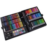 Cumpara ieftin Set creativ de papetarie pentru copii / adulti, instrumente de colorat, pentru pictura, desen, accesorii 150 de piese, 3 ani+