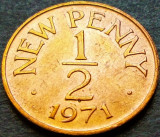 Cumpara ieftin Moneda exotica 1/2 NEW PENNY - GUERNSEY, anul 1971 * cod 353 = A.UNC, Europa