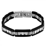 Cumpara ieftin Bratara din otel inoxidabil, Grad chirurgical 316L, Wide Black, A4S2519