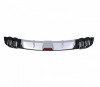 Difuzor Spoiler Bara Spate Universal ALM 118cm Negru/Gri + Ornamente Toba Crom - Ornament Tuning Auto Exterior