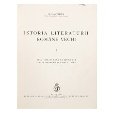 N. Cartojan, Istoria literaturii romane vechi, 3 volume colligate, cu dedica?ie foto