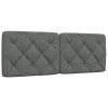 Gossi perna pentru tablie de pat, gri inchis, 120 cm, material textil
