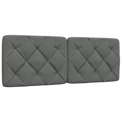 Gossi perna pentru tablie de pat, gri inchis, 120 cm, material textil foto