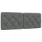 Gossi perna pentru tablie de pat, gri inchis, 120 cm, material textil