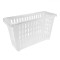 Coș Depozitare Plastic, Model Perforat, Capacitate 13L, Roți, Alb