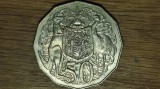 Australia - moneda de colectie uriasa - 50 cents / centi 1969 - Elisabeta II - dodecagonala, senzationala! cangur &amp; emu !