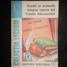 Studii si articole despre opera lui Vasile Alecsandri