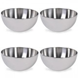 Set boluri, 4 piese, 6.5 l, Metal, Argintiu