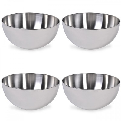 Set boluri, 4 piese, 6.5 l, Metal, Argintiu foto